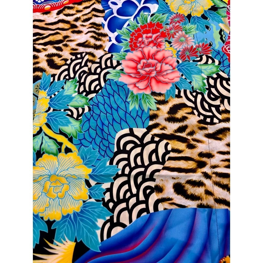 NEW Miss Lavish Muumuu Kaftan Dress Women 6-12 Leopard Floral Mrs Roper Coverup - Picture 11 of 14
